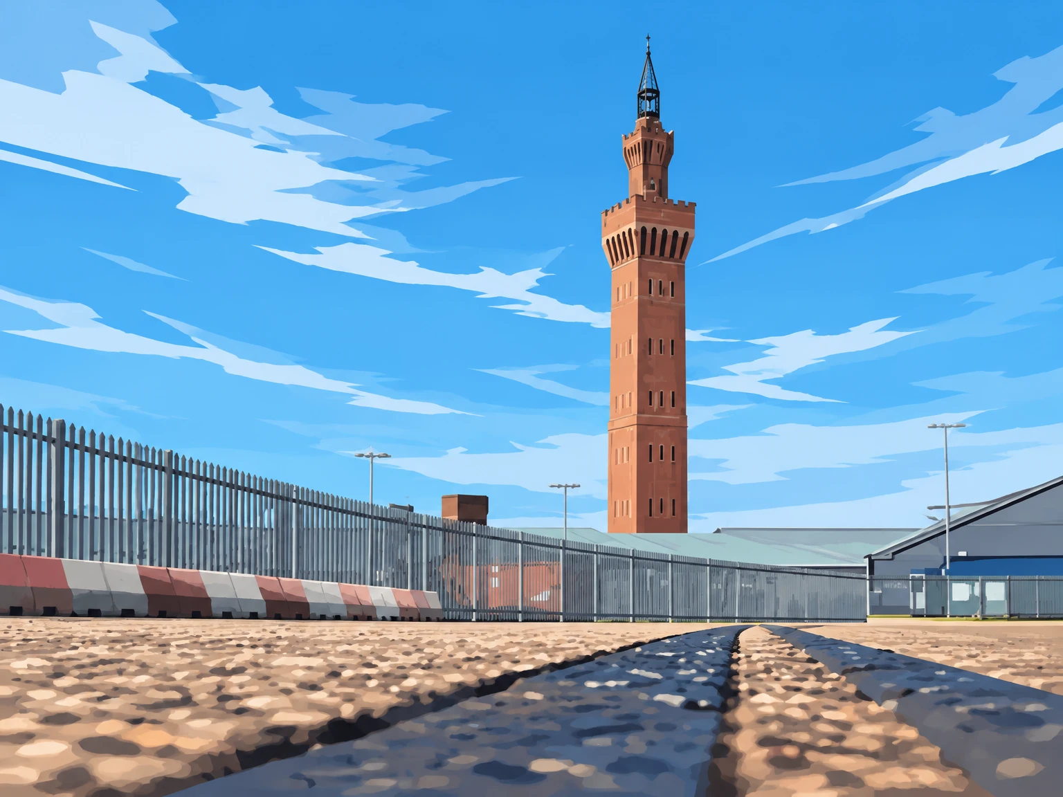 Illustration of the Dock Tower in Grimsby