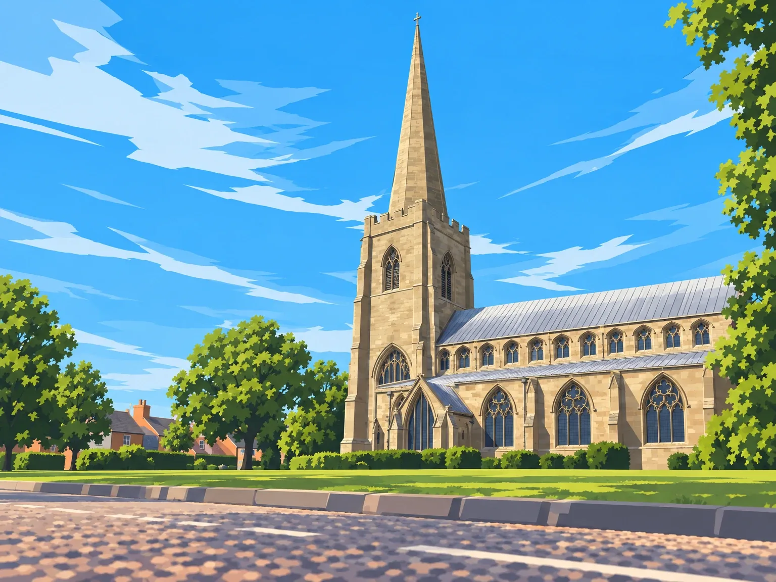 Illustration of All Saints Church in Holbeach