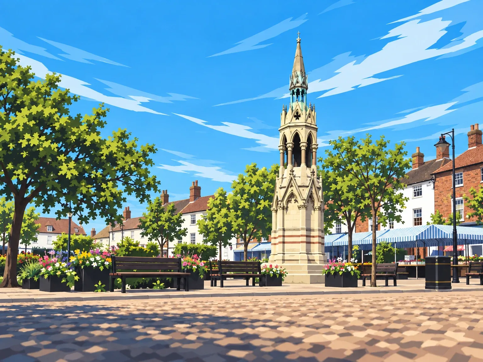 Illustration of the Stanhope Memorial in Horncastle