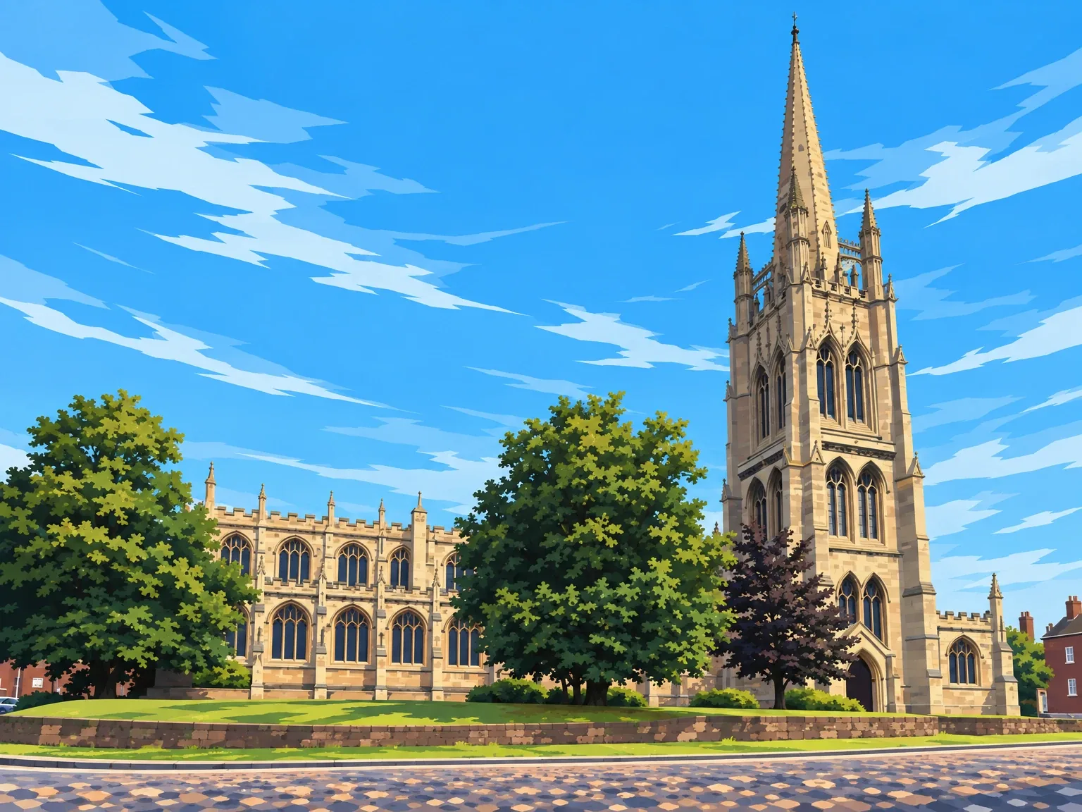 Illustration of St James' Church in Louth