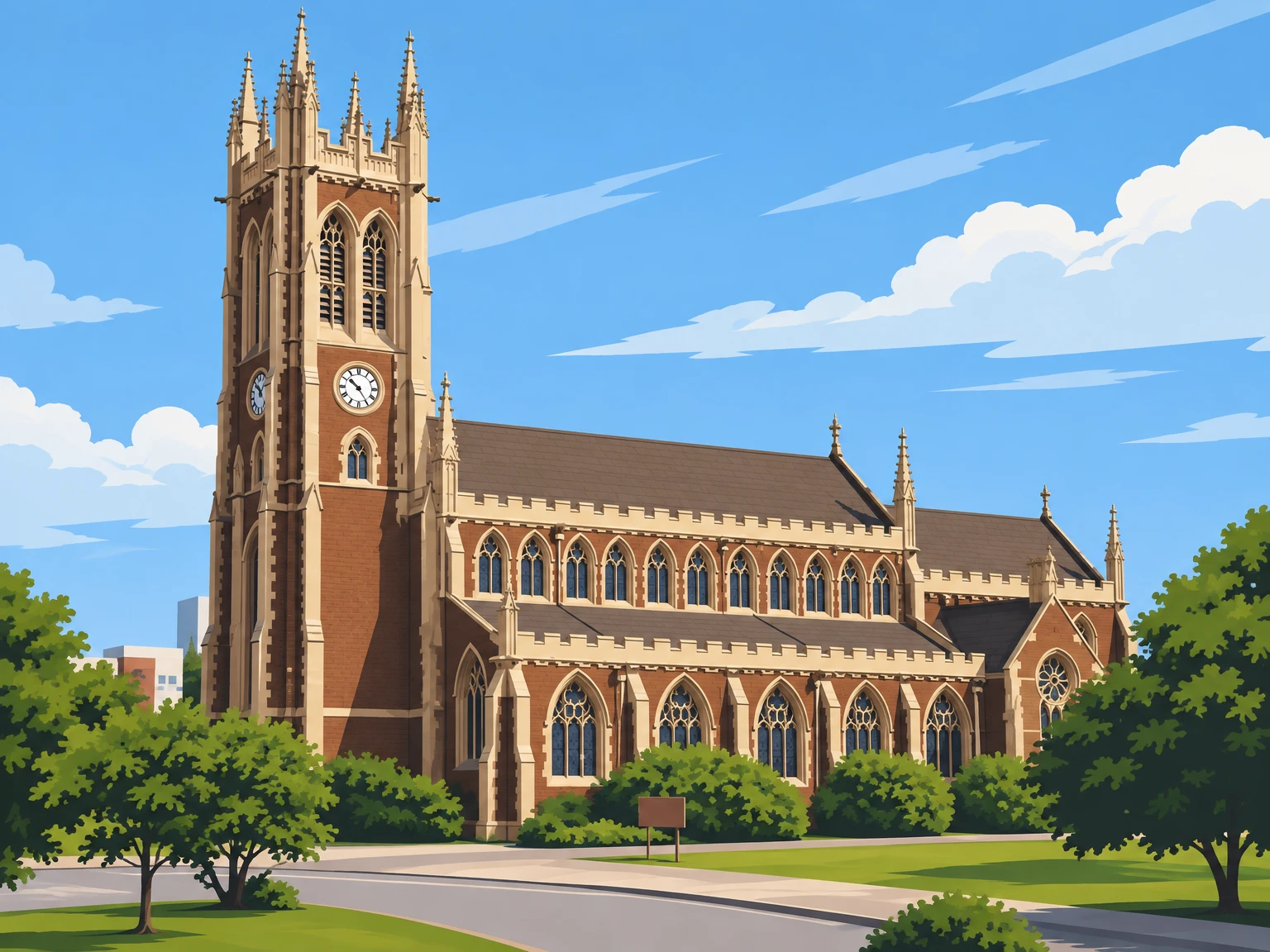 Illustration of St John's Church in Scunthorpe